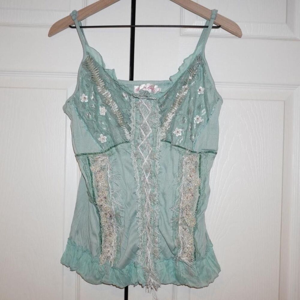 American-vintage Women's Green and Blue Vest